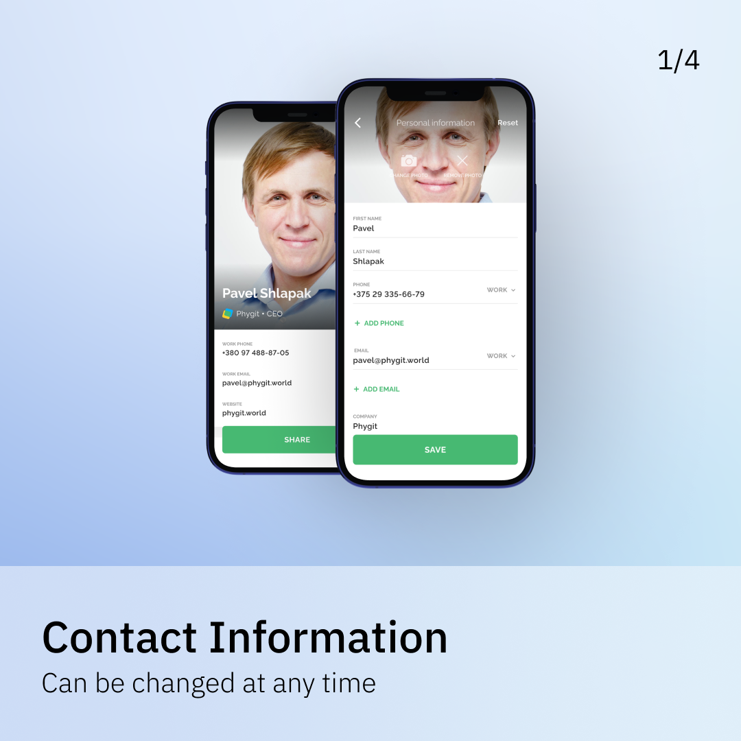 contact info slide